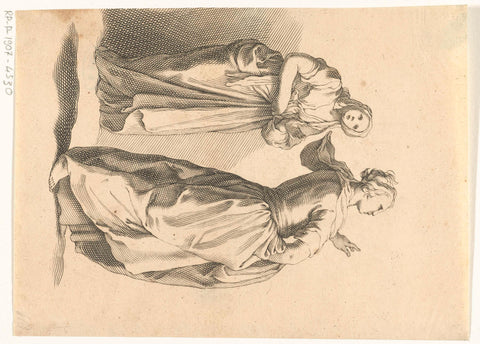 Two Women, Frederick Bloemaert, c. 1650 - c. 1700 Canvas Print