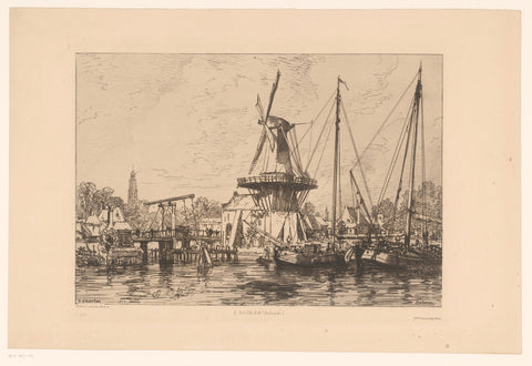 View of Haarlem, Maxime François Antoine Lalanne, 1878 Canvas Print