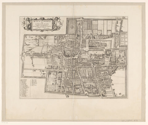 Map of The Hague, anonymous, 1652 Canvas Print