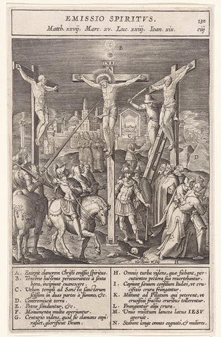 Crucifixion of Christ, Hieronymus Wierix, 1593 Canvas Print