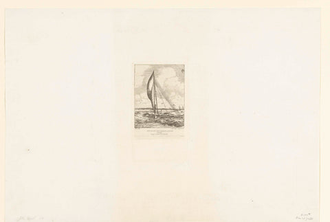 Sailing Ship on the Pacific Ocean near Marshall Islands, Charles Meryon, 1866 Canvas Print