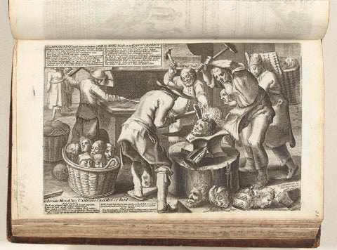 Forging heads, 1705, Carel Allard (attributed to), 1706 - 1707 Canvas Print