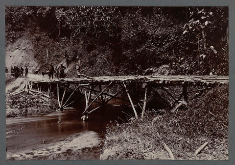 Old bridge, anonymous, 1903 - 1913 Canvas Print