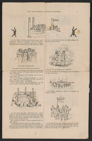 Herdruk van de satire op de aansporing tot deelneming in de (zogenaamde) vrijwillige 3% geldlening van 1844 (blad 5), Herman Frederik Carel ten Kate, 1844 Canvas Print