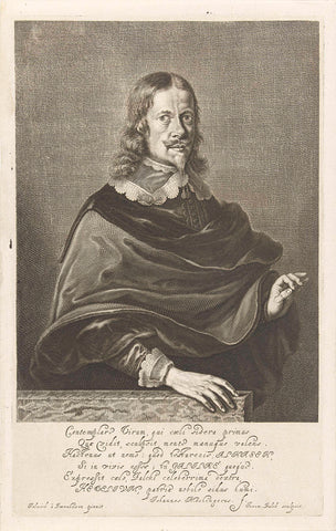 Portrait of Johannes Hevelius, Jeremias Falck, 1646 - 1649 Canvas Print