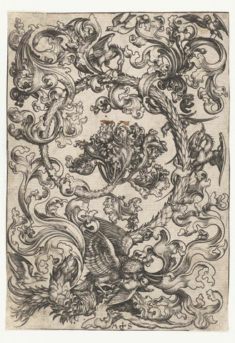 Vine Ornament with Birds, Martin Schongauer, 1470 - 1490 Canvas Print