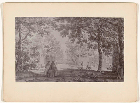 Laantje west of Slot Zeist, reproduction of a drawing, Henry Pauw van Wieldrecht, 1900 Canvas Print