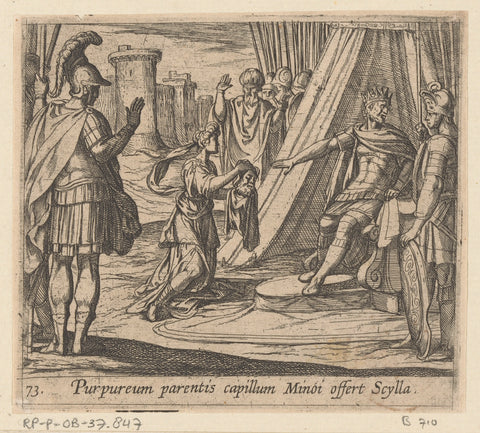 Scylla rejected by Minos, Antonio Tempesta, 1606 Canvas Print