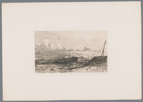 Doorbraak van de Arnhemmer Broekdijk, 1855, Cornelis Springer, 1855 Canvas Print