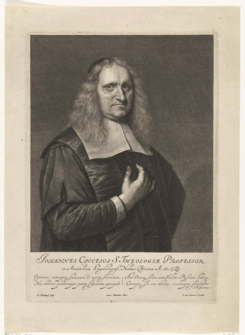 Portrait of Johannes Coccejus, Abraham Bloteling, 1655 - 1678 Canvas Print