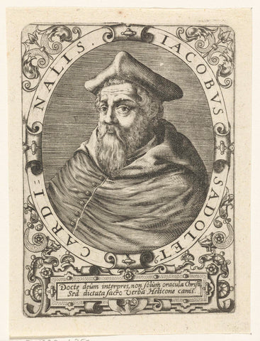 Portrait of Jacopo Sadoleto, Theodor de Bry, c. 1597 - c. 1599 Canvas Print