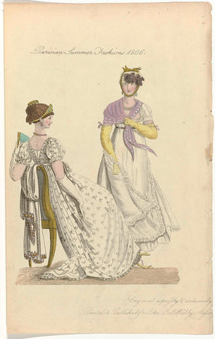 John Bell's Weekly Messenger, 1806: Parisian Summer Fashions 1806., anonymous, 1806 Canvas Print