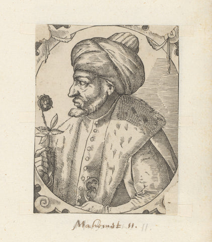 Portrait of Sultan Mehmet II, anonymous, 1549 - 1575 Canvas Print