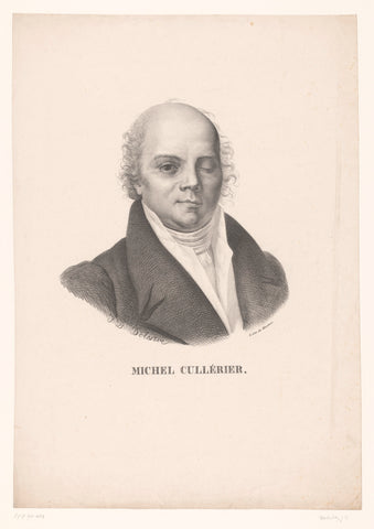 Portrait of Michel Cullerier, Jean Baptiste Delestre, c. 1825 Canvas Print