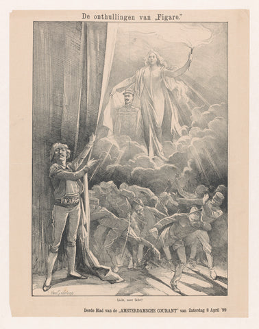 Cartoon about the denouement of the Dreyfus affair, Petrus van Geldorp, 1899 Canvas Print