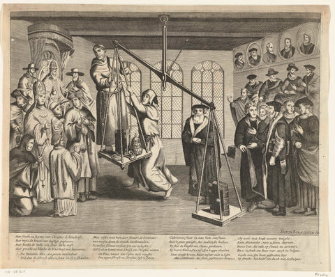 The Bible on the Scale, anonymous, 1677 - 1690 Canvas Print