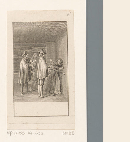 Gil Blas, Don Raphael en Ambrosio, vermomd als inquisiteurs, bestelen Samuel Simon, Daniel Nikolaus Chodowiecki, 1783 Canvas Print