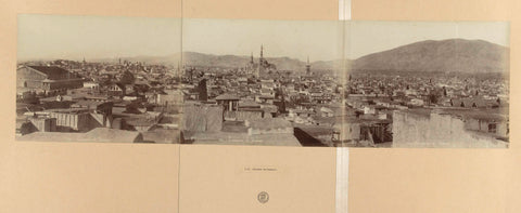 S 84. Panorama van Damascus, Bonfils, c. 1867 - c. 1876 Canvas Print