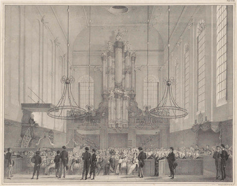 Celebration in the Lutheran church in The Hague attended by the Royal family, 1828, Steuerwald & Co., 1828 Canvas Print