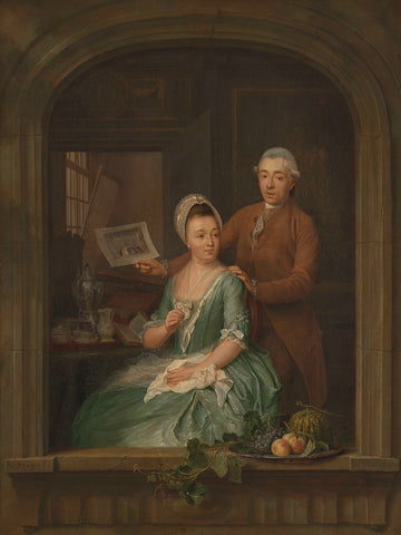 Portrait of Robert Muys and his Wife Maria Nozeman, Nicolaes Muys, 1778 Canvas Print