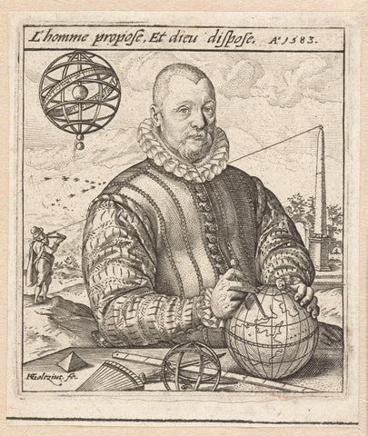 Portret van Nicolaus Petri van Deventer, Hendrick Goltzius, 1583 Canvas Print