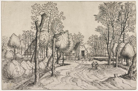 View of a country road, Johannes or Lucas van Doetechum, 1559 - 1561 Canvas Print