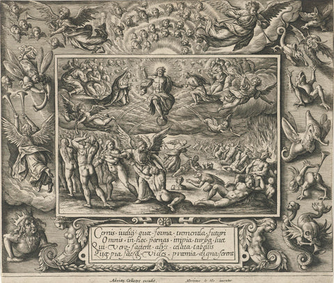 Last Judgment, Crispijn van de Passe (I), 1580 - 1588 Canvas Print