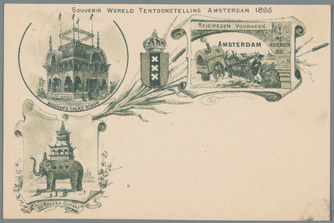 Souvenir World Exhibition Amsterdam 1895, anonymous, 1895 Canvas Print