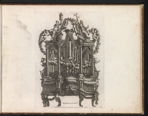 Design for a church organ, Filippo Passarini, 1698 Canvas Print