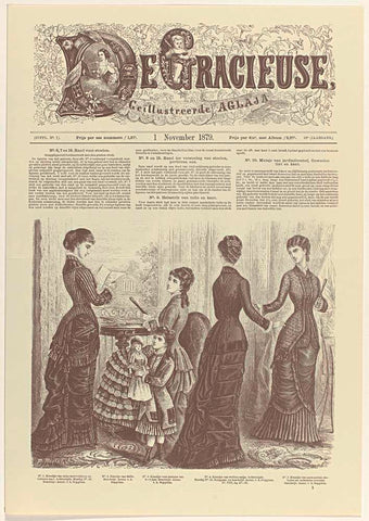 De Gracieuse, Illustrated Aglaja, November 1, 1879, Suppl. No.1, anonymous, 1879 Canvas Print