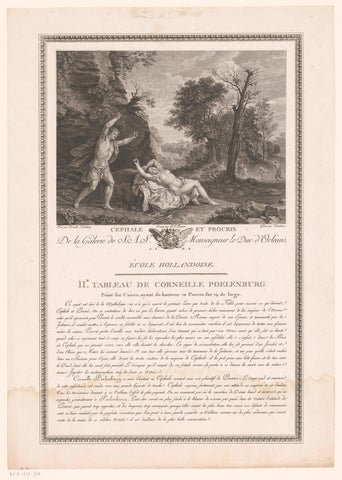 Cephalus en Procris, Jean Dambrun, 1786 - 1808 Canvas Print