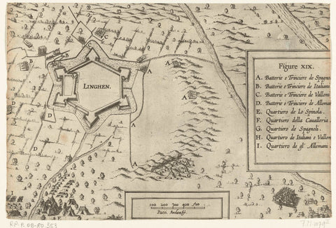 Siege and conquest of Lingen by Spinola, 1605, anonymous, 1605 - 1607 Canvas Print