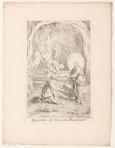 Christ appears as a gardener to Mary Magdalene (Noli me tangere), Gabriel Huquier, 1705 - in or before 1732 Canvas Print