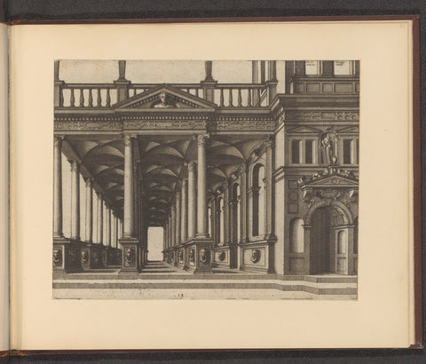 Open hall with columns of the Corinthian order, John or Luke of Doetechum, 1563 Canvas Print