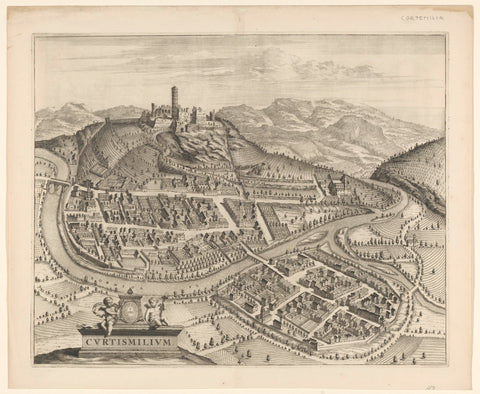 View of Cortemilia, anonymous, 1682 - 1697 Canvas Print