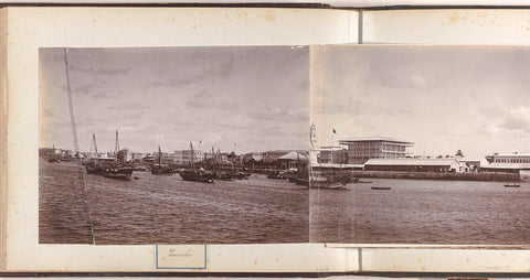 Panorama of the Port of Zanzibar, Coutinho Brothers, in or before 1893 Canvas Print