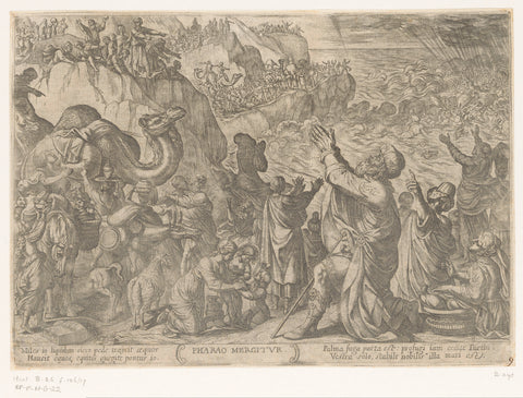 The Egyptians drown in the Schelfzee, Antonio Tempesta, 1613 Canvas Print