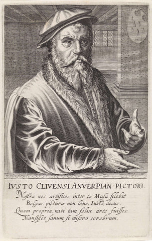 Portret van Joos van Cleve, Hendrick Hondius (I), 1610 Canvas Print