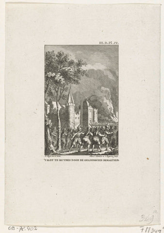 Muiderslot besieged by the Geldersen, 1508, Reinier Vinkeles (I), 1780 - 1795 Canvas Print