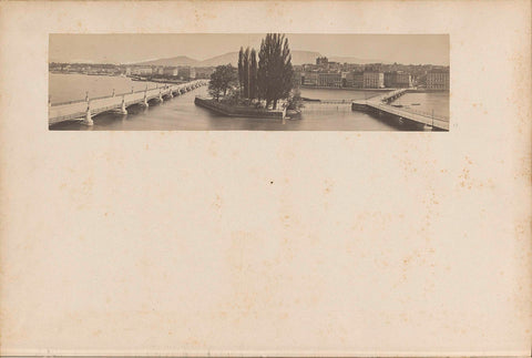 Panorama of Geneva, anonymous, c. 1860 - c. 1865 Canvas Print