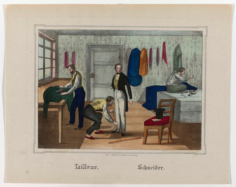 Tailor. Schneider. 1828-1831, C. Fasoli and Ohlman, c. 1828 - c. 1831 Canvas Print