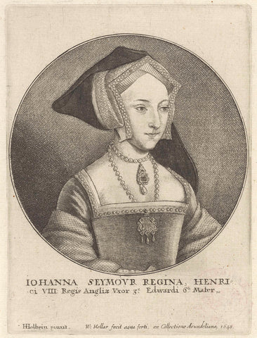 Portrait of Jane Seymour, Queen of England, Wenceslaus Hollar, 1648 Canvas Print