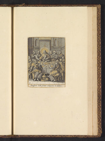 Last Supper, Adriaen Collaert, c. 1580 - c. 1590 Canvas Print