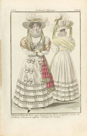 Journal des dames et des modes 1826, Costumes Parisiens (2424), anonymous, 1826 Canvas Print