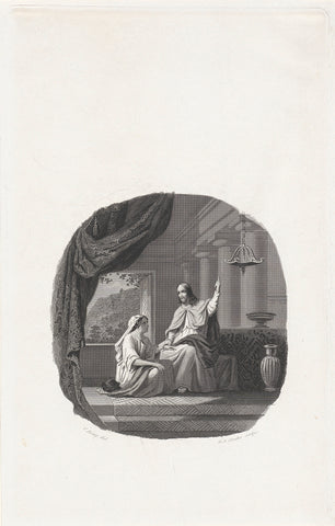 Christ as teacher, Dirk Jurriaan Sluyter, 1846 Canvas Print