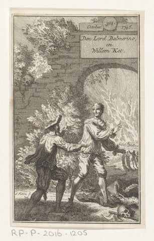 Gesprek tussen Arthur Elphinstone en William Kett, Simon Fokke, 1746 Canvas Print