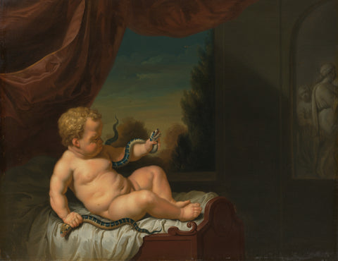 The Infant Hercules with a Serpent, Pieter van der Werff, 1700 - 1722 Canvas Print