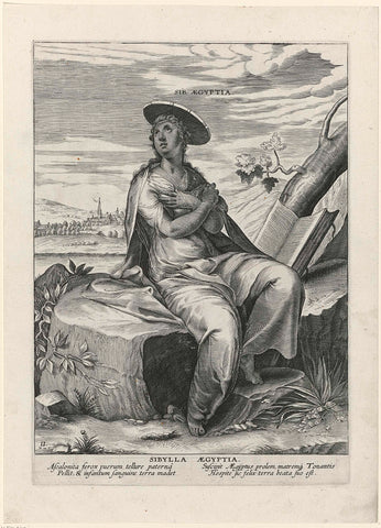 Egyptian Sibille, anonymous, 1610 - 1676 Canvas Print