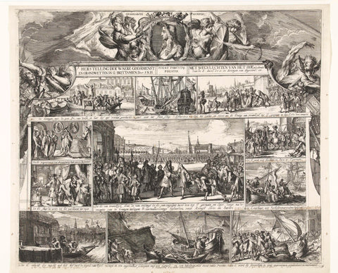 Flight of James II, 1688-1689, Romeyn de Hooghe, 1689 Canvas Print