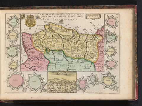 Map of Portugal, anonymous, 1735 Canvas Print